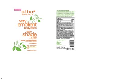 Bottle Label (Alba Botanica Ve  Daily Shade  Spf15 Body Lotion Bottle Label)